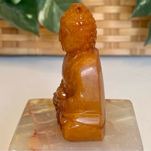 Chinese Jade Stone Carved Shakyamuni Sakyamuni Buddha Statue Figurine Carving - Picture 7 of 16